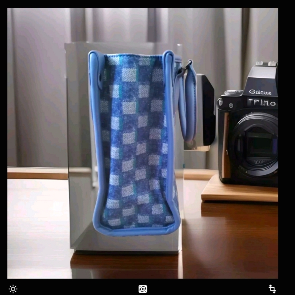 🔥Blue & Green Checkered Handbag🔥 - Picture 5 of 12